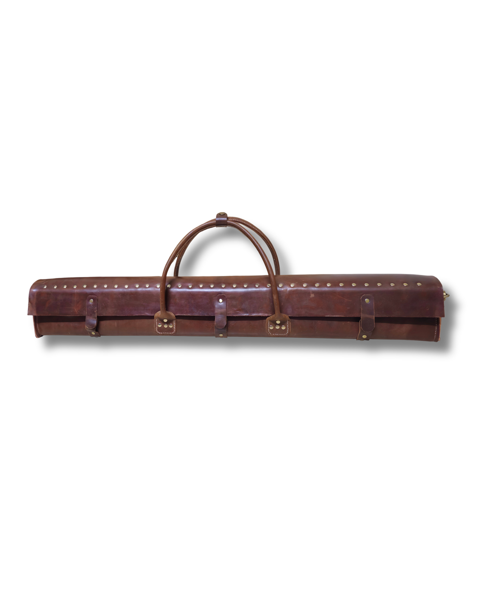 Vintage handmade Leather Flute Case – Holds Multiple Flutes | Vintage Brown