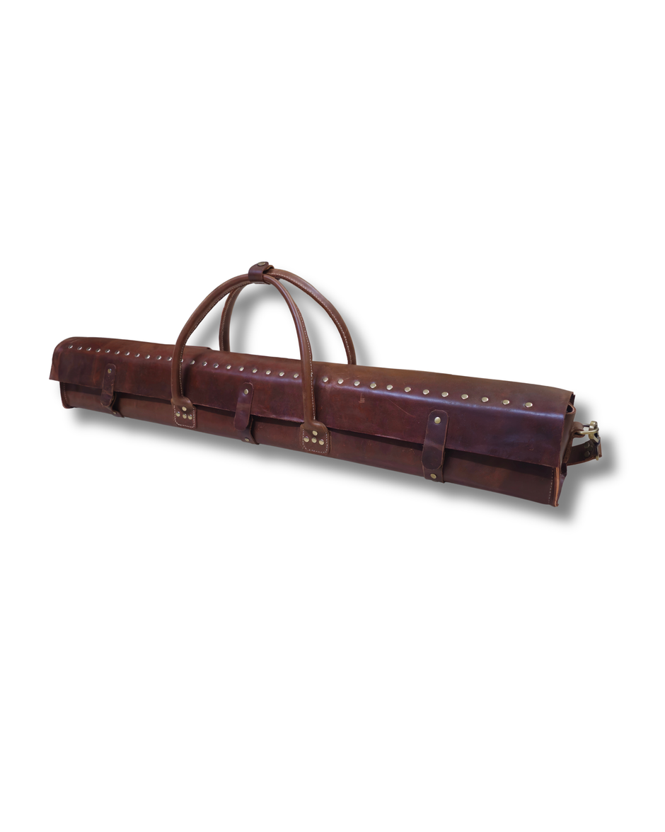 Vintage handmade Leather Flute Case – Holds Multiple Flutes | Vintage Brown