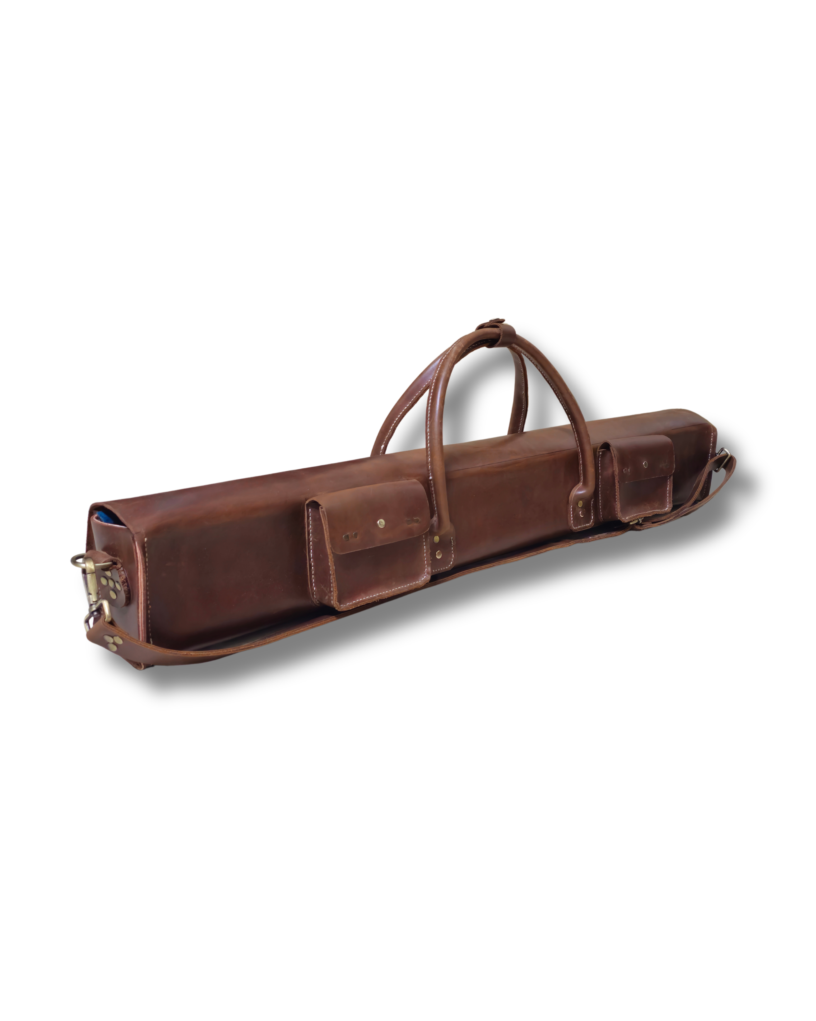 Vintage handmade Leather Flute Case – Holds Multiple Flutes | Vintage Brown