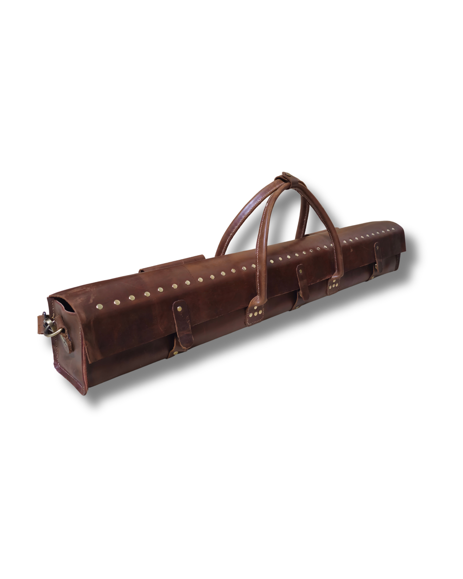 Vintage handmade Leather Flute Case – Holds Multiple Flutes | Vintage Brown
