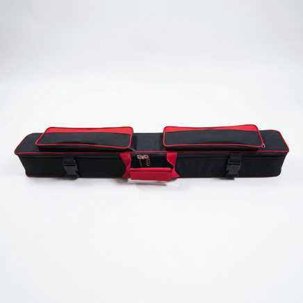 Professional Multi Bansuri Flute Case – Holds Multiple Flutes | Black & Red