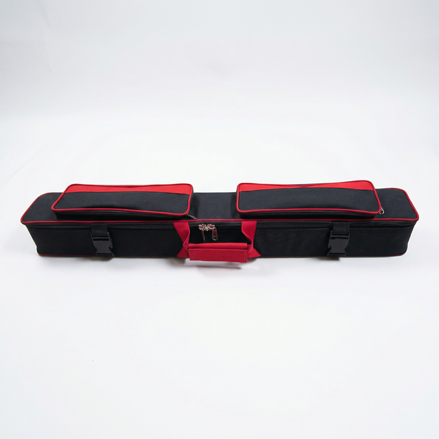 Professional Multi Bansuri Flute Case – Holds Multiple Flutes | Black & Red