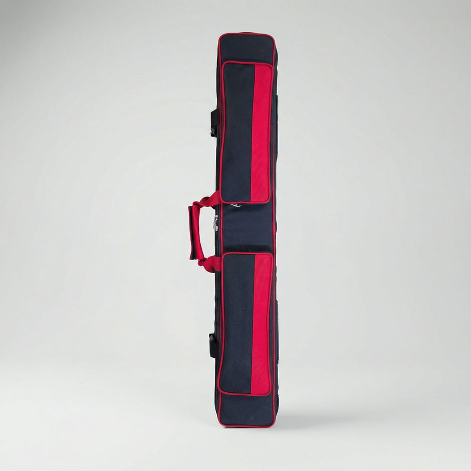 Professional Multi Bansuri Flute Case – Holds Multiple Flutes | Black & Red