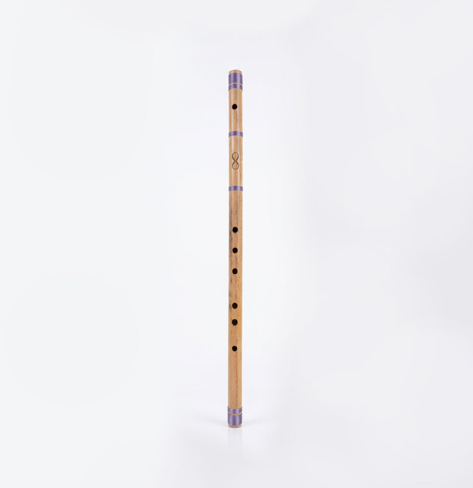 Professional D Base Scale Bansuri Flute with Case - 32 Inch