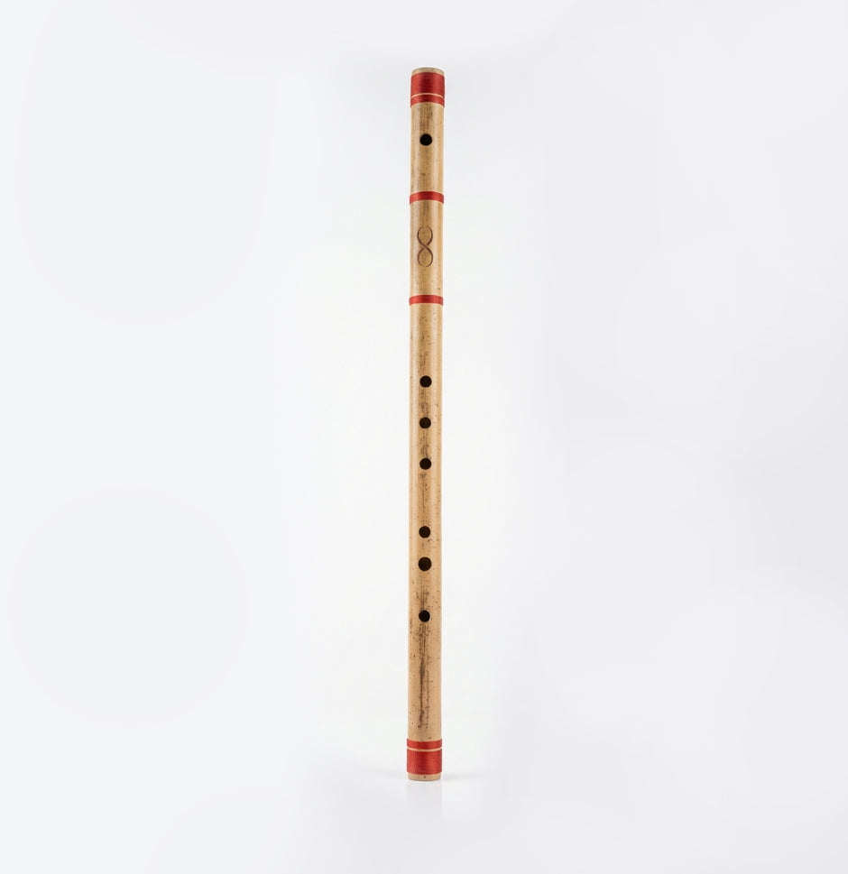 Professional D Base Scale Bansuri Flute with Case - 32 Inch