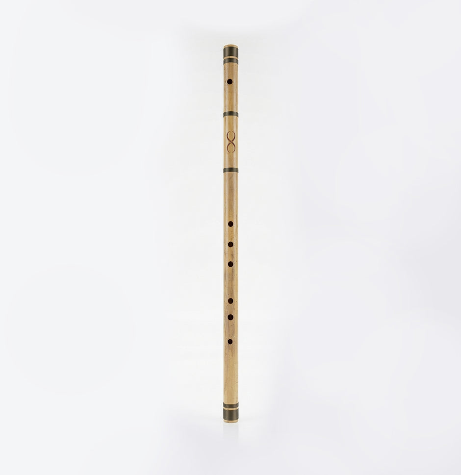 Professional D Base Scale Bansuri Flute with Case - 32 Inch