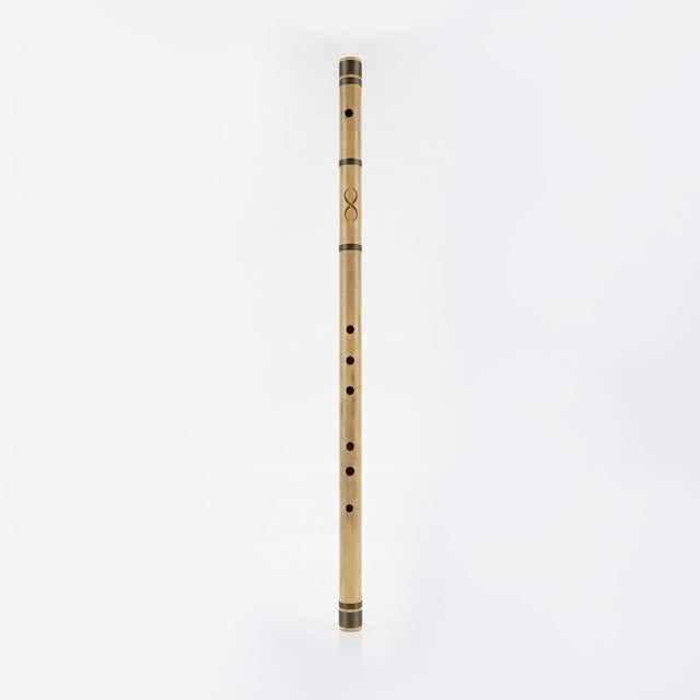 Professional D Base Scale Bansuri Flute with Case - 32 Inch
