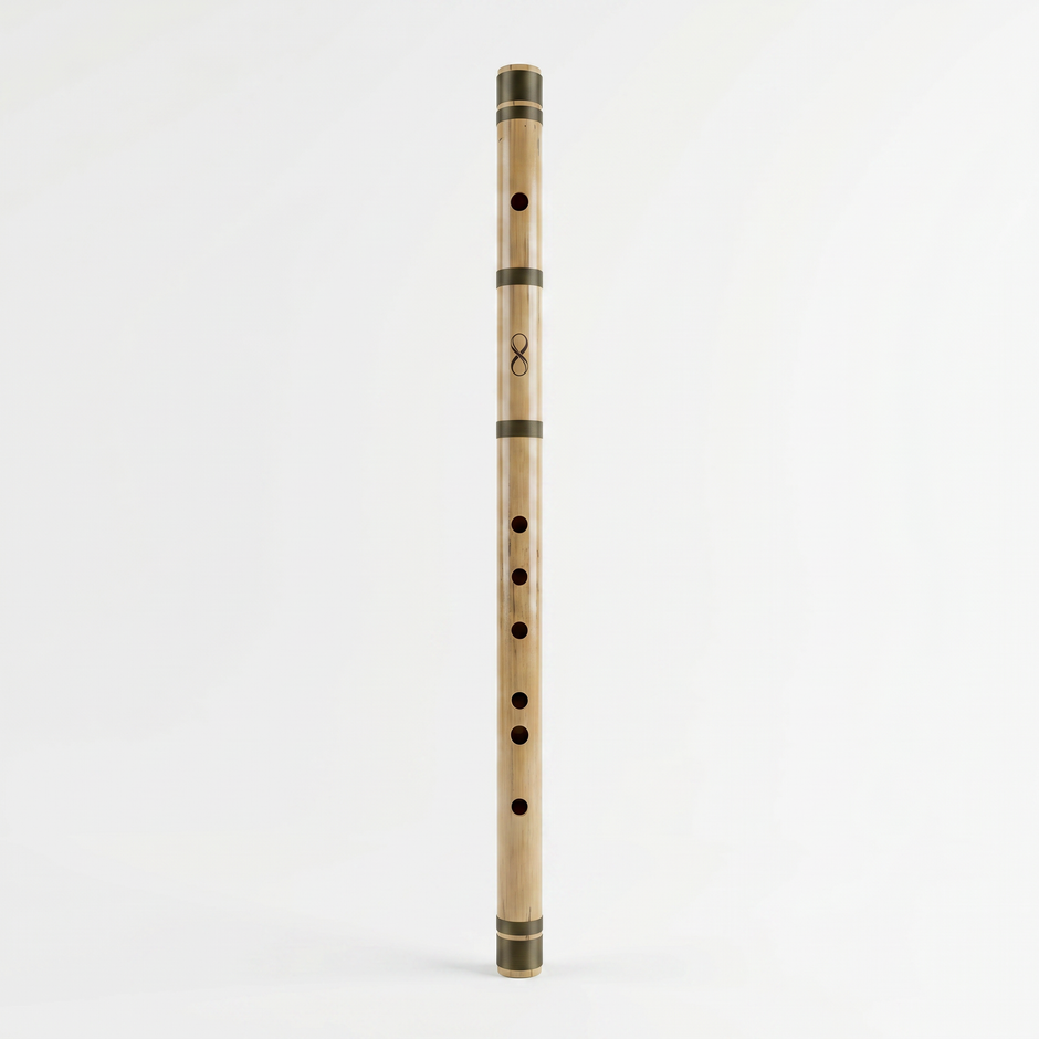 Professional G Base Scale Bansuri Flute with Case - 25 Inch