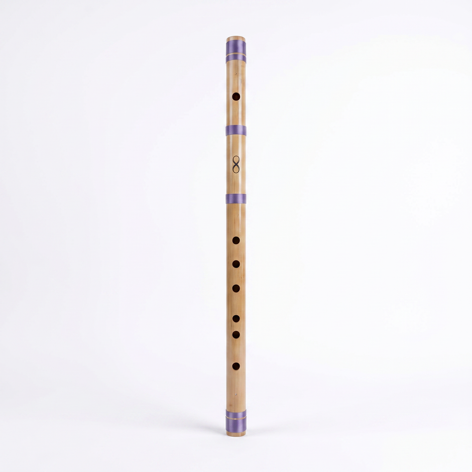Professional G Base Scale Bansuri Flute with Case - 25 Inch