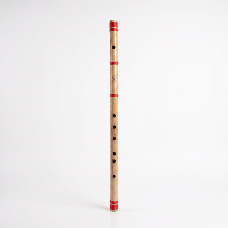 Professional G Base Scale Bansuri Flute with Case - 25 Inch