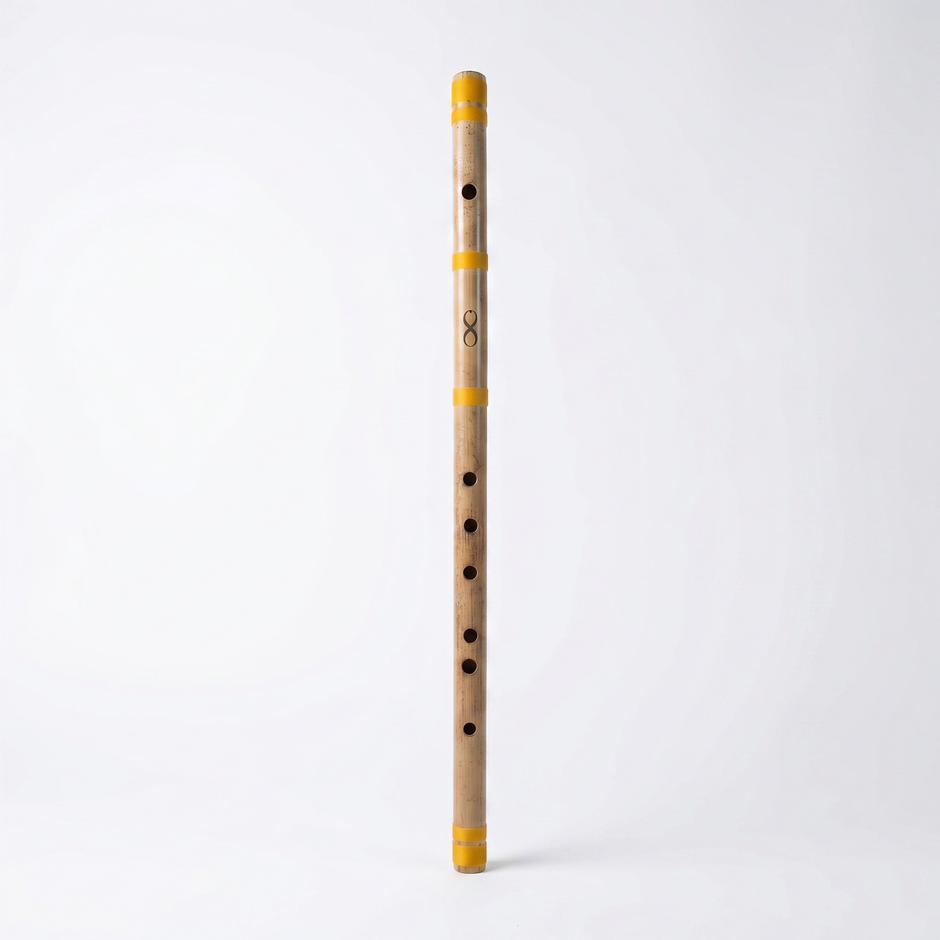 Professional G Base Scale Bansuri Flute with Case - 25 Inch