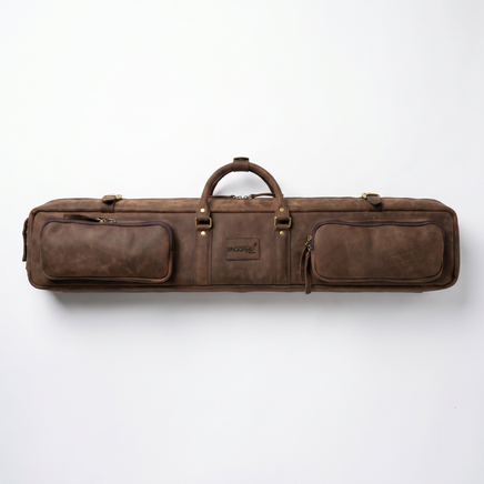 Professional Genuine Leather Multi Bansuri Flute Case – Holds Multiple Flutes | Walnut Brown