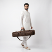 Professional Genuine Leather Multi Bansuri Flute Case – Holds Multiple Flutes | Walnut Brown