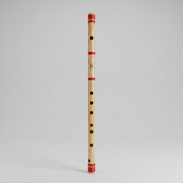 Professional D Middle Scale Bansuri Flute with Case - 17 Inch