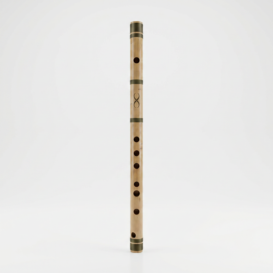 Professional D# Middle Scale Bansuri Flute with Case - 16 Inch