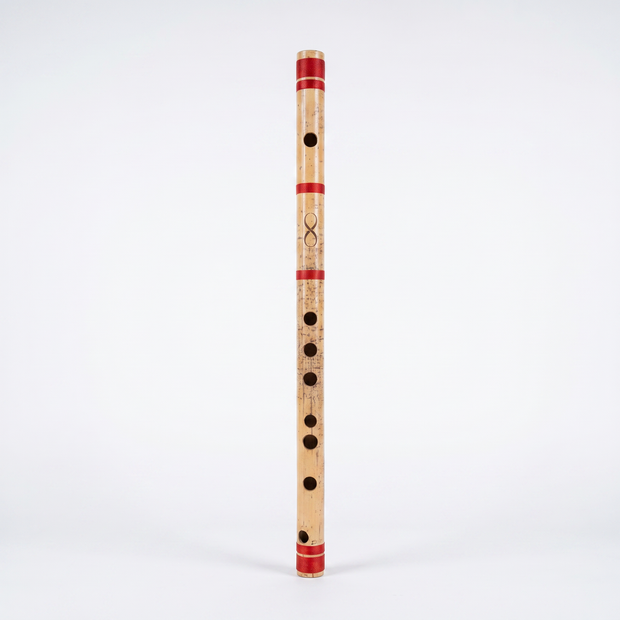 Professional E Middle Scale Bansuri Flute with Case - 15 Inch