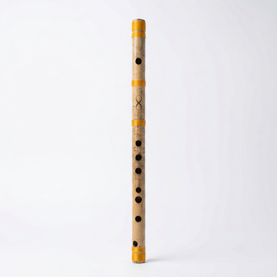 Professional D# Middle Scale Bansuri Flute with Case - 16 Inch